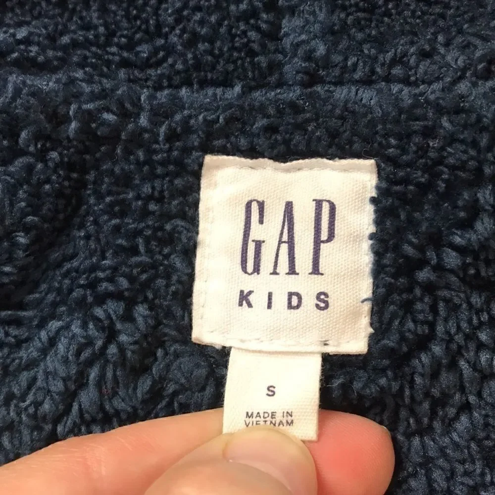 Gap Kids Blue Camo Sherpa Lined Full Zip Hoodie